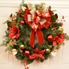 (image for) 24" Red and Gold Amaryllis Christmas Wreath
