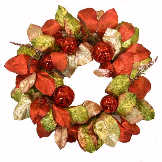 (image for) Christmas Magnolia Leaf Wreath WR4970 TEXT_CLOSE_WINDOW
