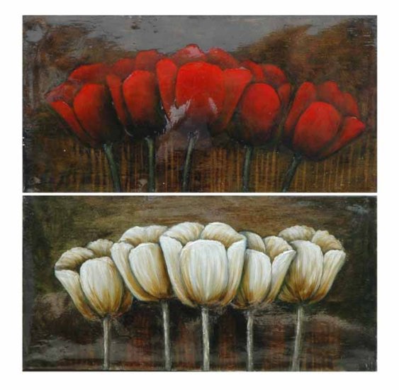 (image for) Red & White Tulips, 2 Piece set # CVTOP1086 TEXT_CLOSE_WINDOW