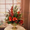 (image for) Christmas Faux Silk Floral Arrangement with Red Amaryllis