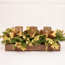 (image for) Autumn Filigree Candle Centerpiece with Foliage CR1625