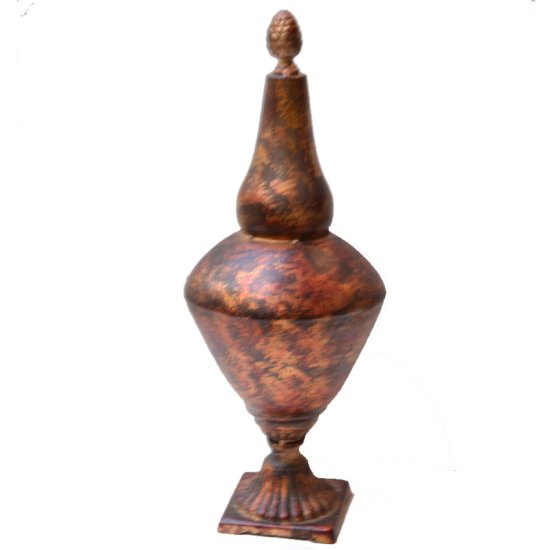 (image for) Metal Finial Decorative Home Accent in Copper Finish V-019 TEXT_CLOSE_WINDOW