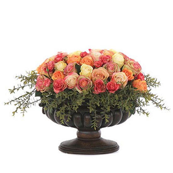 (image for) Silk Flowers | Mixed Rose Centerpiece F-10-336-591 TEXT_CLOSE_WINDOW