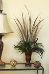 (image for) Bold And Exotic Pheasant Feather Floral Arrangement NC122-79