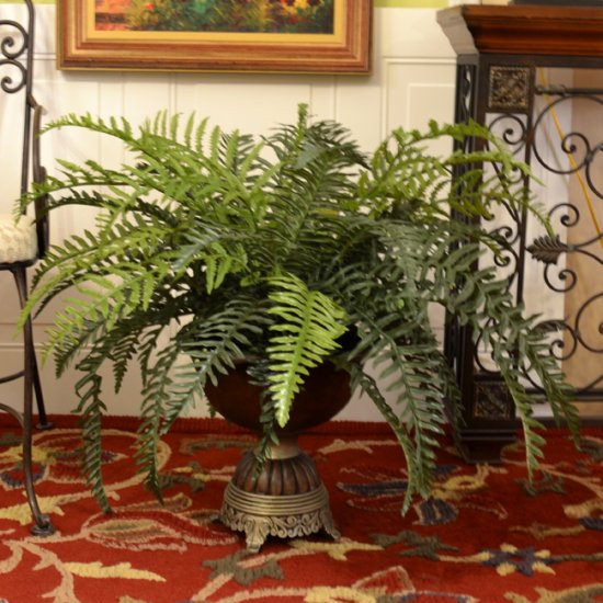 (image for) River Fern Silk Floor Plant in Decorative Vase GR169 TEXT_CLOSE_WINDOW