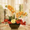 (image for) Yellow and Red Orchid Centerpiece AR539