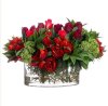 (image for) Roses In Faux Water Silk Flower Arrangement ARWF9151