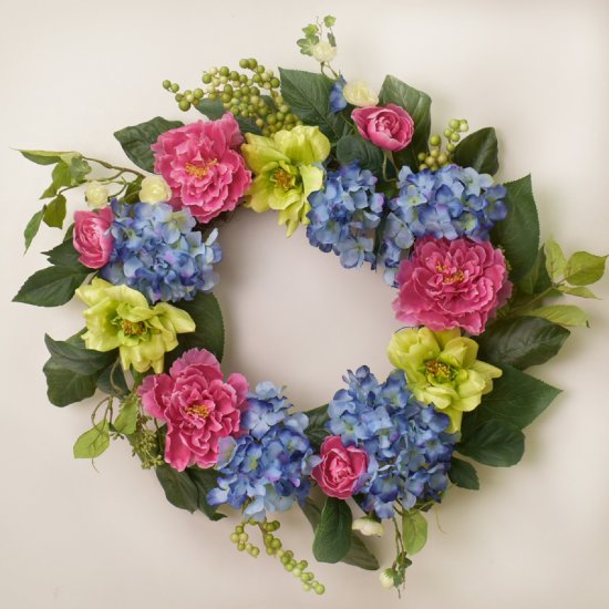 (image for) Hydrangea and Rose Wreath WR4989 Out of Stock TEXT_CLOSE_WINDOW