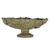 (image for) Oval Shape Pedestal Bowl with Grape Motif - Item 294944