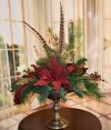 (image for) Burgundy Poinsettia Christmas Arrangement CR1576