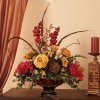 (image for) Rose, Hydrangea - Feathers Silk Floral Centerpeice AR281