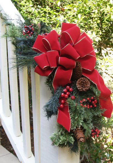 (image for) 36" Holiday Pine Garland with BowCR1026 Outdoor-Decorations TEXT_CLOSE_WINDOW