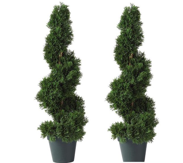 (image for) 3' Cedar Artificial Topiaries Set of 2 - TP2-3CD TEXT_CLOSE_WINDOW