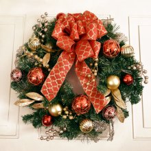 (image for) Ornament Christmas Wreath with Bow CR1561