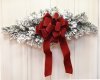 (image for) Flocked Window Swag Red Bow CR1598