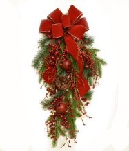 (image for) Red Bell and Berry Christmas Swag