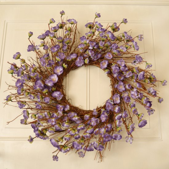 (image for) Purple Cherry Blossom Wreath WR4963 TEXT_CLOSE_WINDOW