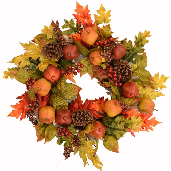 (image for) Fall Fruit Wreath with Pomegranates WR4972 TEXT_CLOSE_WINDOW