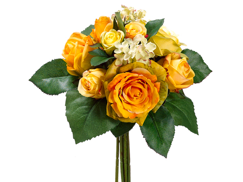 (image for) Yellow/Orange Hydrangea Bouquet FBQ029-YE/OR TEXT_CLOSE_WINDOW