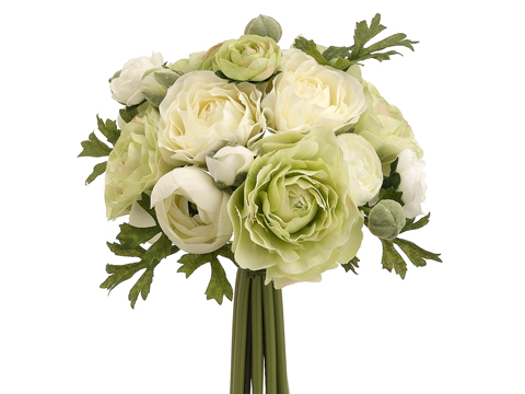 (image for) Ranunculus Bouquet Green Cream FBQ368-GR/CR TEXT_CLOSE_WINDOW