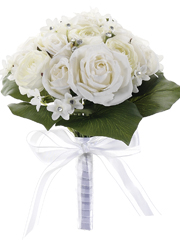 (image for) White Rose w/Diamond Bouquet FBQ782-WH TEXT_CLOSE_WINDOW