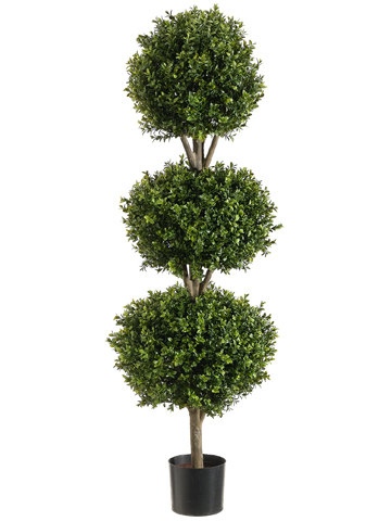 (image for) 4' Triple Ball-Shaped Boxwood Topiary Tree # TP 275 TEXT_CLOSE_WINDOW