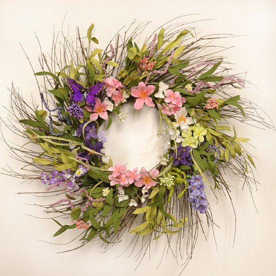 (image for) Pink and lavender Wispy Wreath Out of Stock TEXT_CLOSE_WINDOW