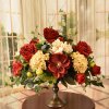 (image for) Rose and Hydrangea Silk Centerpiece in Pedestal Vase AR451