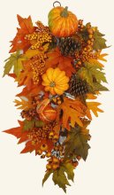 Fall Harvest Door Swag - Pumpkin Wreath WR4893