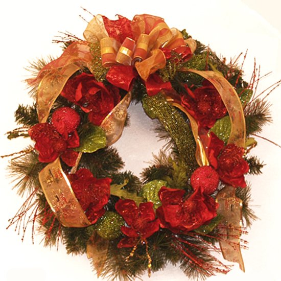 (image for) Grande Holiday Magnolia Wreath CR4617 TEXT_CLOSE_WINDOW