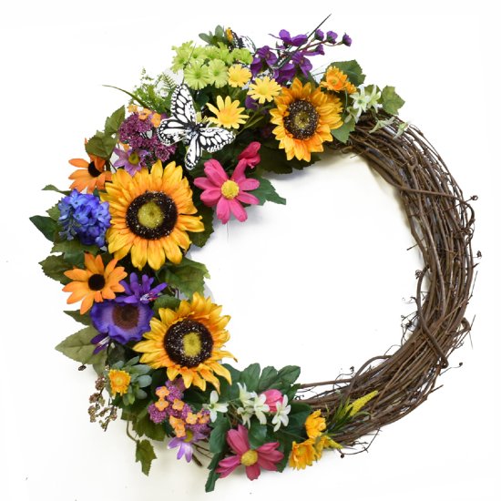 (image for) Summers Garden Wreath WR5025 TEXT_CLOSE_WINDOW