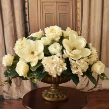 Grande Cream Floral Design with Magnolias and Roses AR431