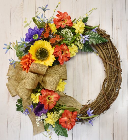 (image for) Colorful sunflower Summer Wreath WR5031 TEXT_CLOSE_WINDOW