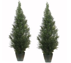 (image for) Set of 2 4' Cedar Artifiical Topiaries TP2-4CYP