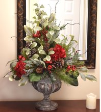 Grande Winter Greens and Berry Floral Design CR1588