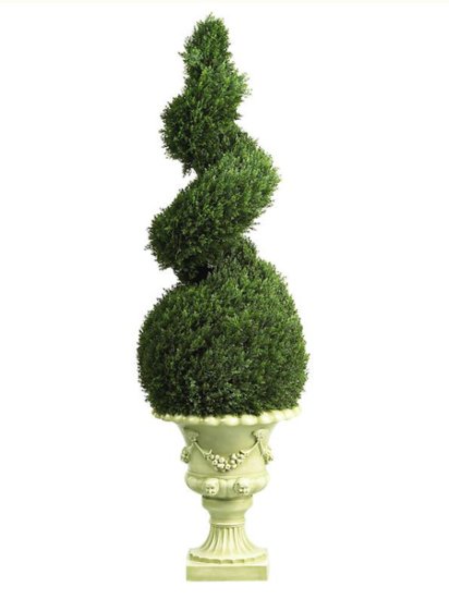 (image for) 4' Cedar Spiral w/Decorative Vase # NN5222 (Indoor/Outdoor) TEXT_CLOSE_WINDOW