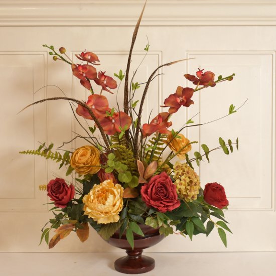 (image for) Silk Flower Arrangement with Orchids and Roses AR415 TEXT_CLOSE_WINDOW
