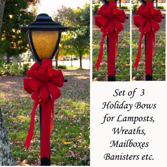 (image for) Red Holiday Bows CRBW08RD-18 TEXT_CLOSE_WINDOW