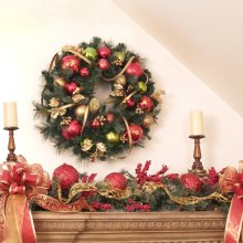 Christmas Ornament Holiday Wreath CR1018