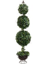 5' Triple Ball-Shaped ivy Topiary w/Finial TP861