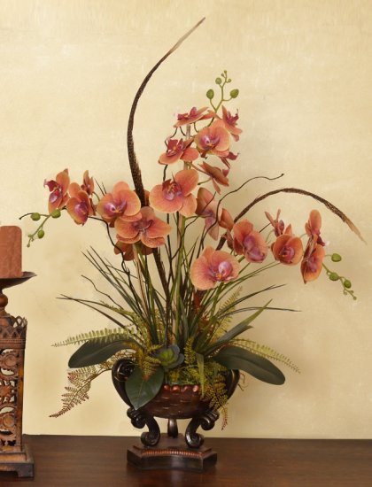 (image for) Phalaenopsis Orchid Floral Design with Feathers 0157 TEXT_CLOSE_WINDOW