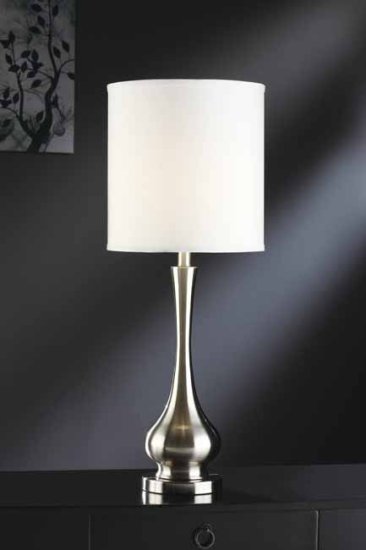 (image for) Brushed Nickel Table Lamp, CVACR870 TEXT_CLOSE_WINDOW