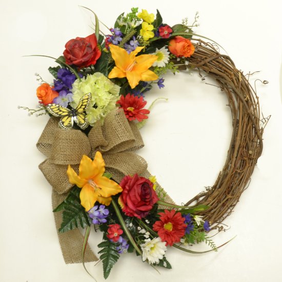 (image for) Summer Wreaths | Colorful Garden Wreath WR4876 Out of Stock TEXT_CLOSE_WINDOW