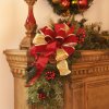 (image for) Christmas Mantle Corner Piece With Bow CR1021 Holiday-decoration