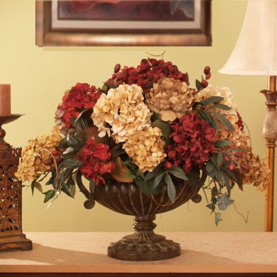 (image for) Grande Silk Hydrangea Silk Flower Arrangement AR259