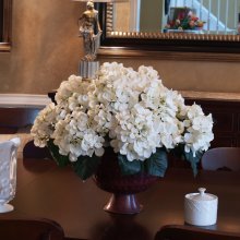 (image for) Silk Flower Arrangements | White Hydrangea AR262