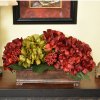 (image for) Burgundy Hydrangea Low Table Centerpiece AR406