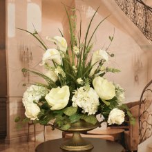 (image for) Cream Magnolia and Hydrangeas with Calla Lillies AR413