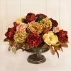 (image for) Large Burgundy and Gold Silk Flower Arrangement