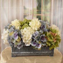 (image for) Dahlia and Hydrangea Silk Floral Arrangement AR449